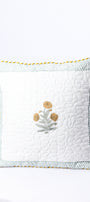 Yellow cushion covers 16x16 with floral print