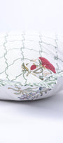 Close-up of a floral-patterned cushion covers on a white background. Buy cushion covers online.