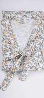 Floral bathrobes for women on a white background