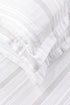 400 tc pure cotton luxury bed sheet in white and beige striped 