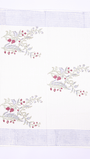 Absorbent waffle cotton hand towel with handcrafted print