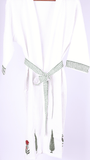 White cotton bathrobe for woman