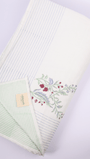 Cotton AC dohar with anar motifs and striped reverse