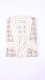 Cotton bath robe with adjustable detachable belt