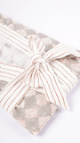 Couple cotton bathrobe with hand block printed checks