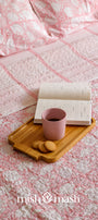 Peach Please reversible double bed cover for modern bedroom