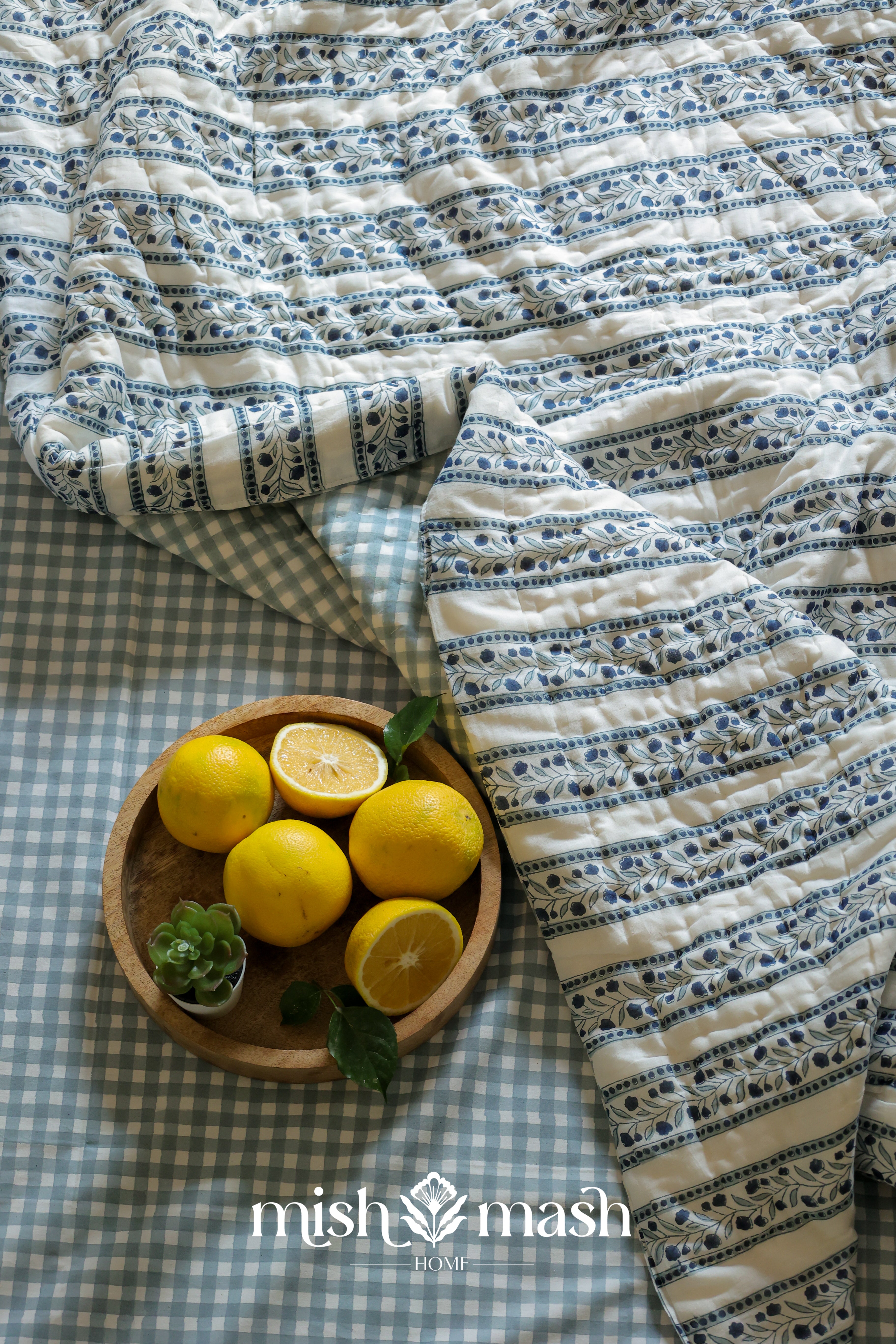ac quilt with floral print