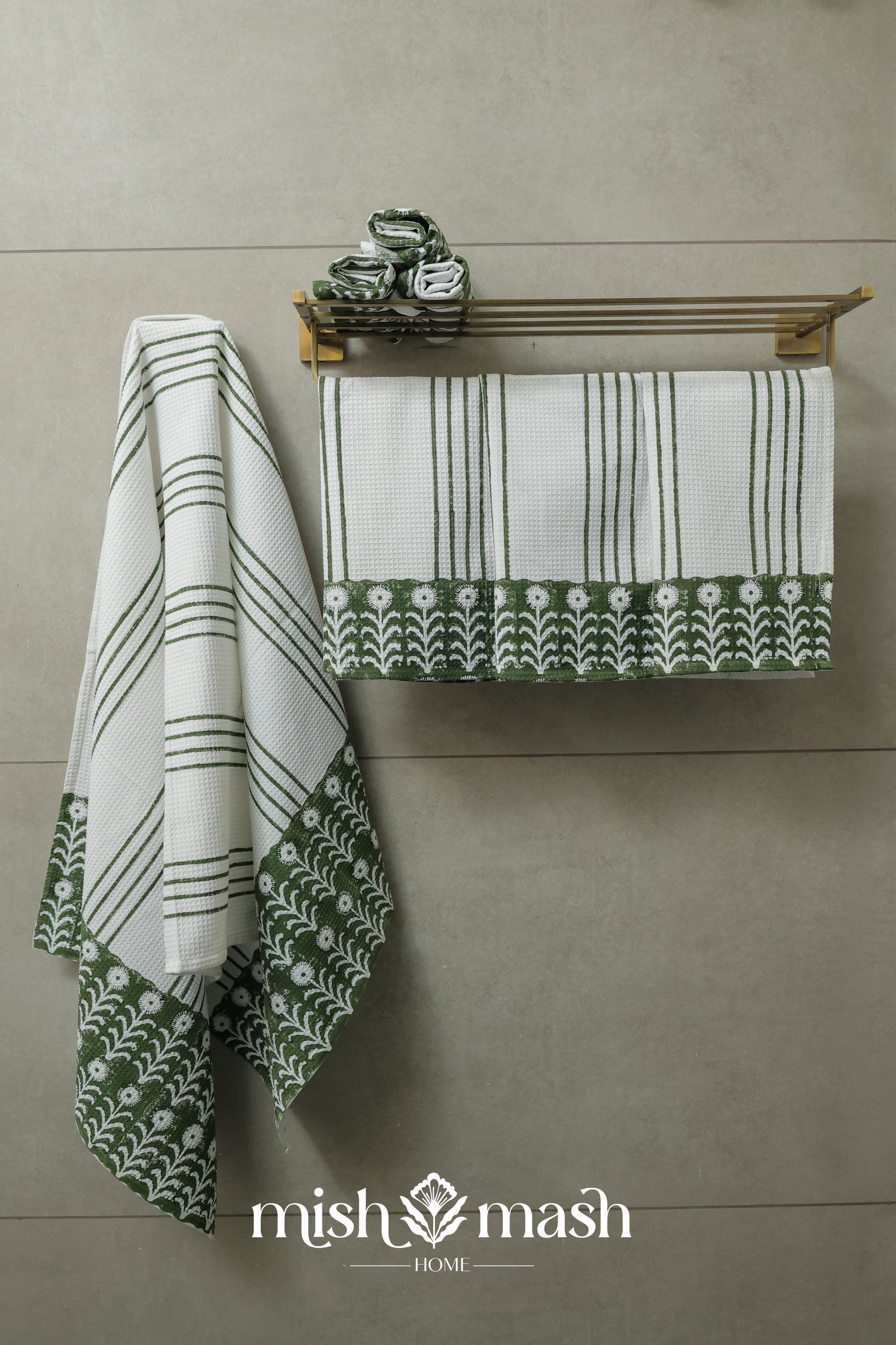 Olive You quick dry cotton bath towel