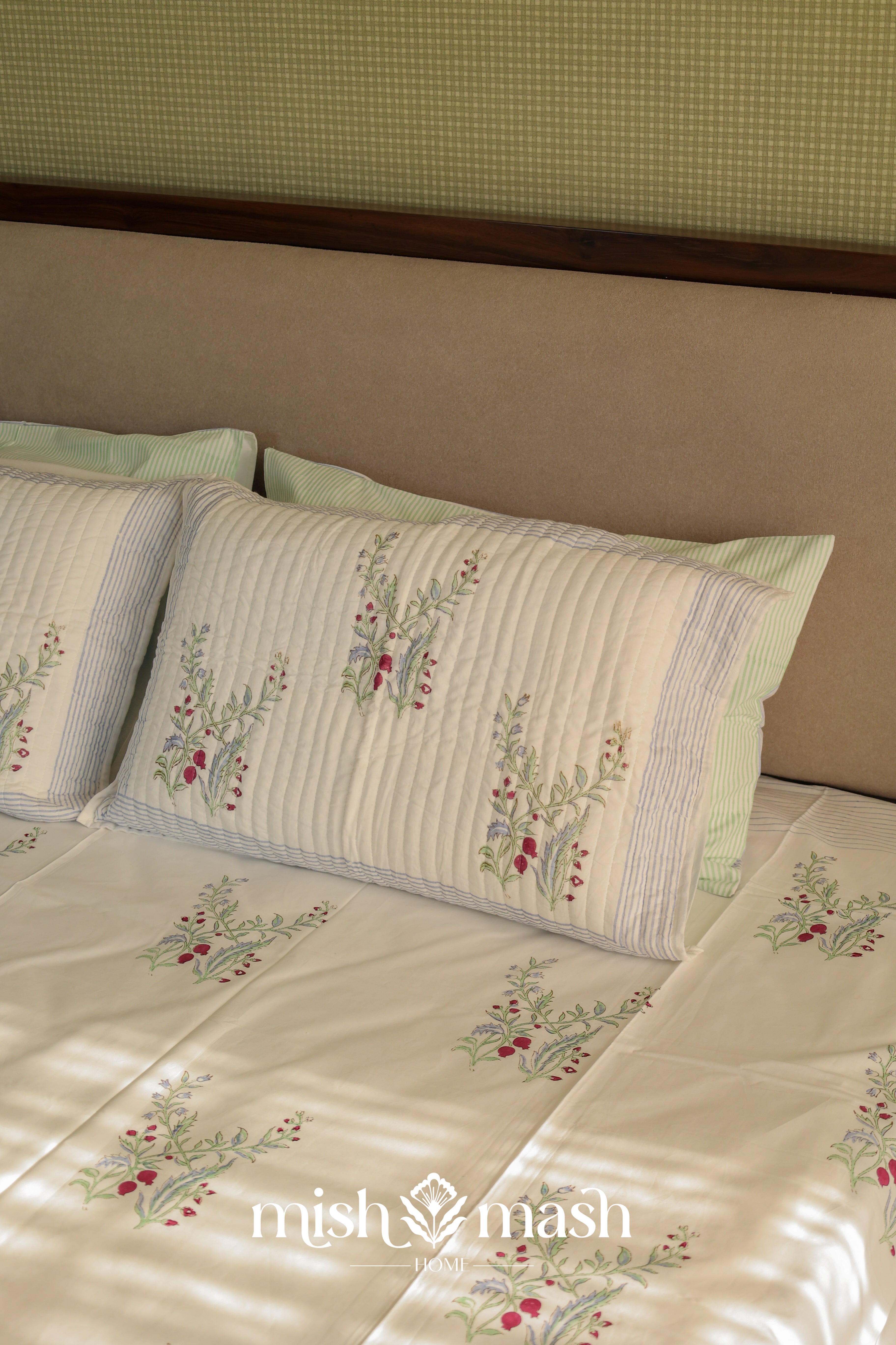 Anar-Kali Block Printed Double Bedsheet