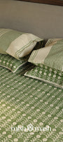 Olive You 300 TC pure cotton bedsheet with beige floral motifs