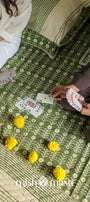 Olive You floral cotton bedsheet for bedroom