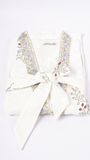 Lightweight waffle cotton bathrobe with detachable belt