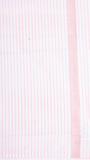 Pure cotton double bed bedsheet in peach pink stripes