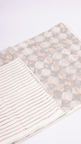 Waffle cotton bath towel with red and grey check print