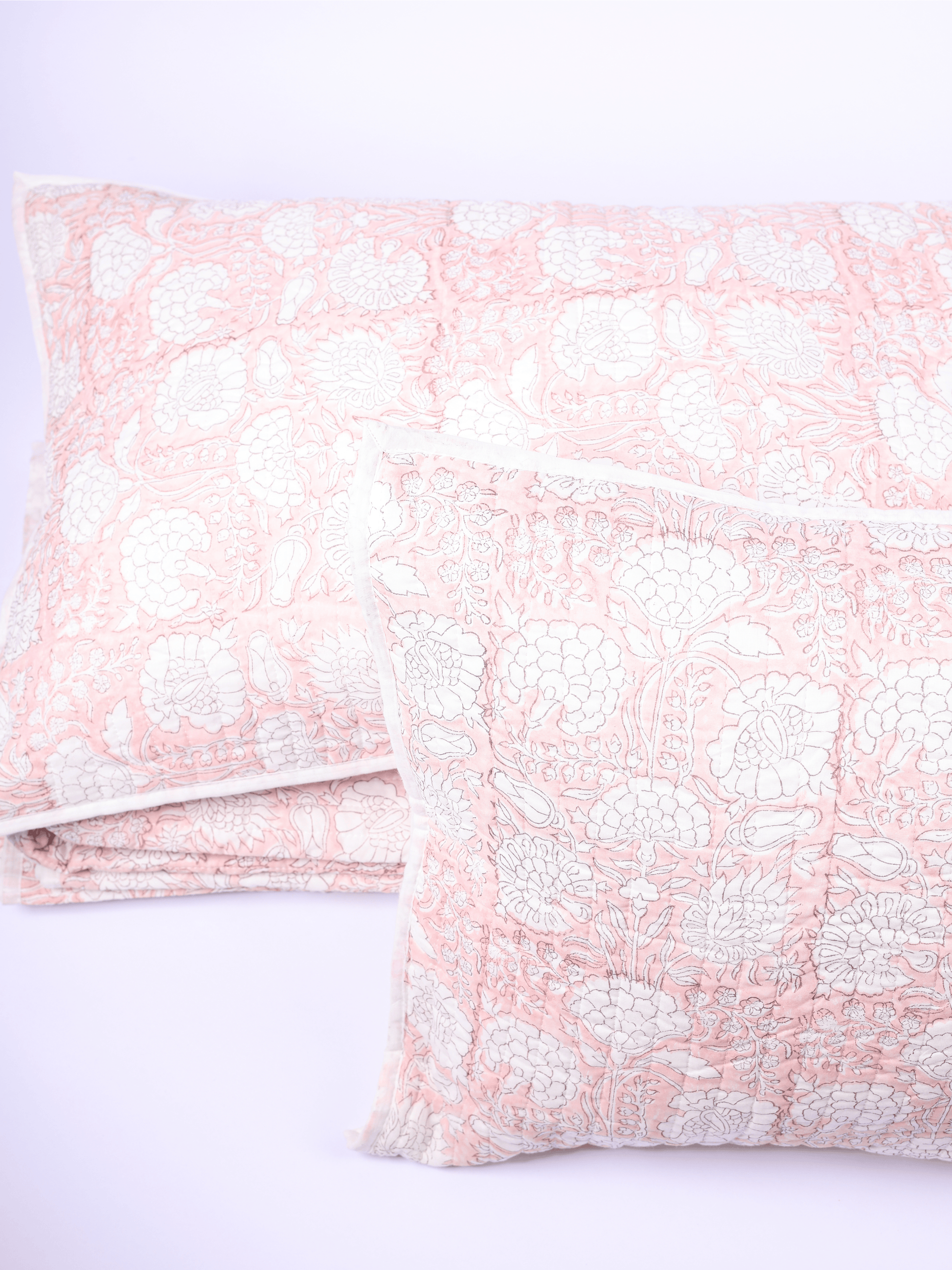 Peach Please Reversible Quilted Cotton Bed Cover