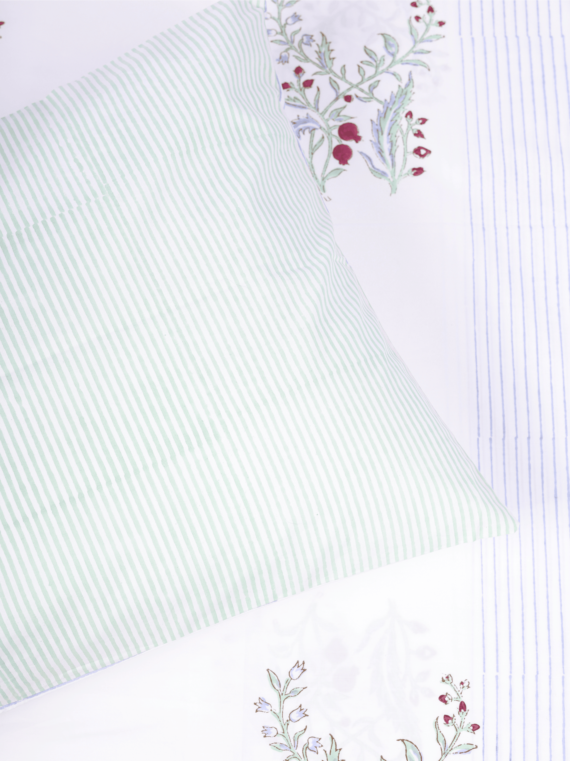 Indian hand block printed pure cotton bedsheet for double bed