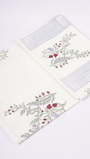 Waffle cotton bath towel with green anar hand block print
