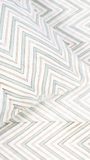 Green chevron pure cotton bedsheet set with two pillow covers